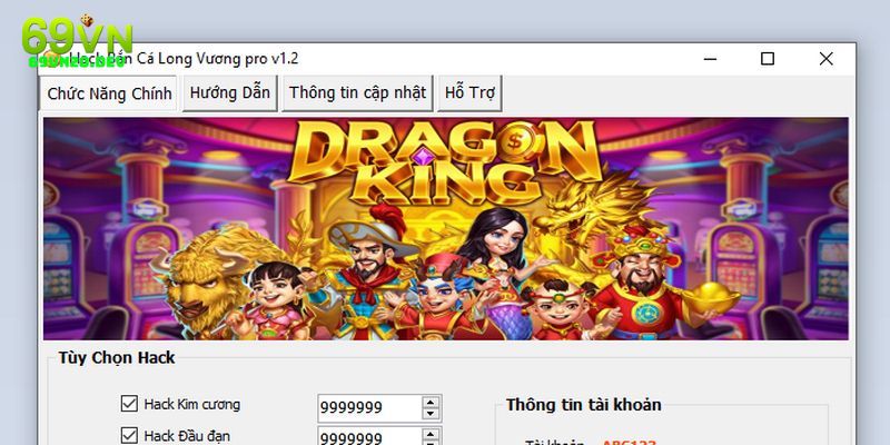 Cách hack game bắn cá long vương Pro V1.2